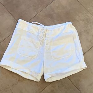 White Vince Linen Shorts Size M